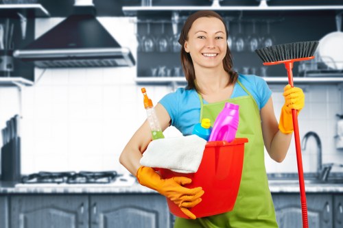 Deep cleaning a modern living room with attention to hidden dust and surfaces