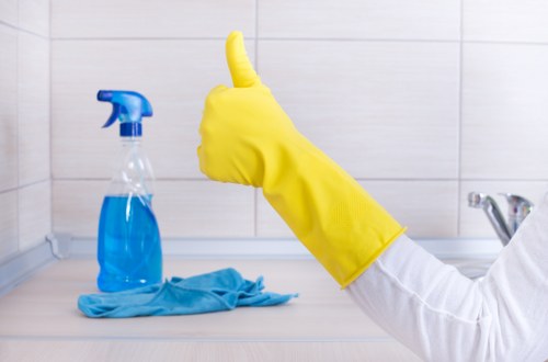 Sanitized kitchen prepared for Airbnb guest arrival