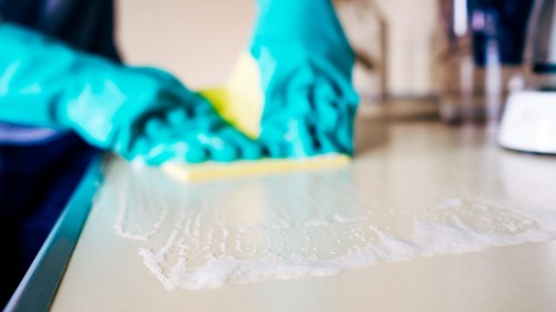 Commercial Roehampton cleaners maintaining a tidy office