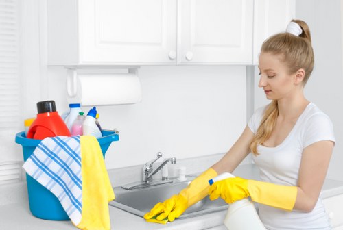 Post-renovation home cleaning with polished surfaces